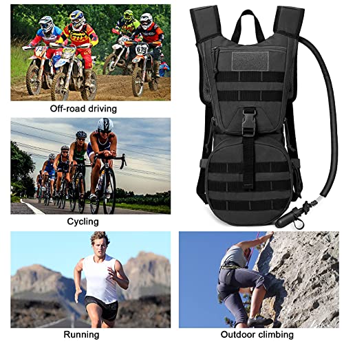 G4Free Activewear - G4Free Military Tactical Hydration Backpack with 3L Upgraded Bladder -D02V560A-D02V560B