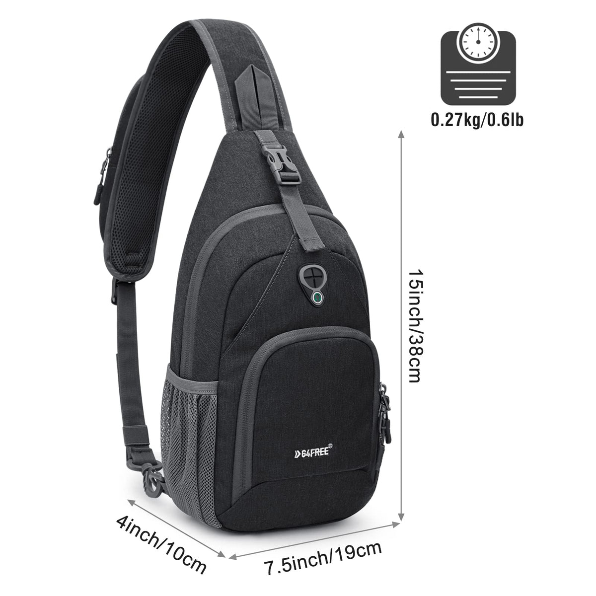 G4Free Activewear - G4Free RFID Sling Bag for Hiking Outdoor -TN22B091A-TN22B091E-TN22B091B-TN22B091F-TN22B091D