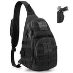 G4Free Activewear - G4Free Tactical EDC Sling Backpack, Military Rover Shoulder Sling Bag Pack with Pistol Holster for Concealed Carry -D02V760A-D02V760D-D02V760C