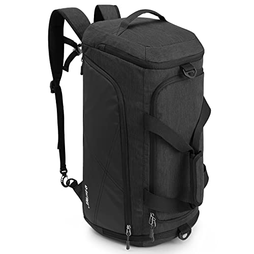 backpack laptop gym shoes 45L 3-Way Duffle Backpack - Gym Bag with Wet Pocket & Shoe Compartment