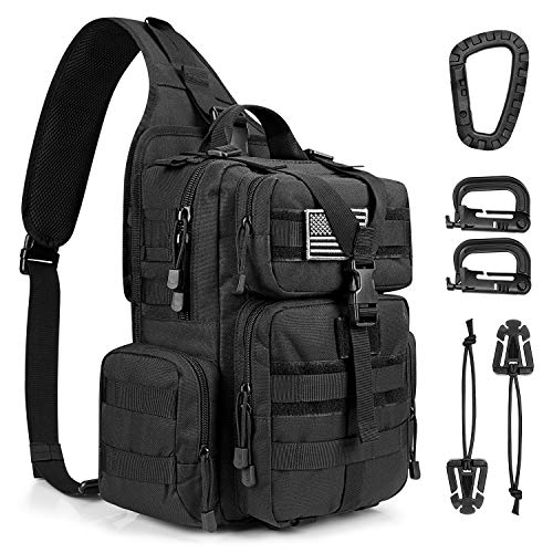 18 inch laptop backpack tactical Large Tactical EDC Sling Bag Backpack, Military Molle Bag Army Green