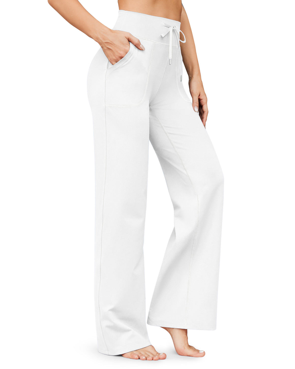 G4Free Activewear Business Casual High-Waist Wide Leg Pants 33 