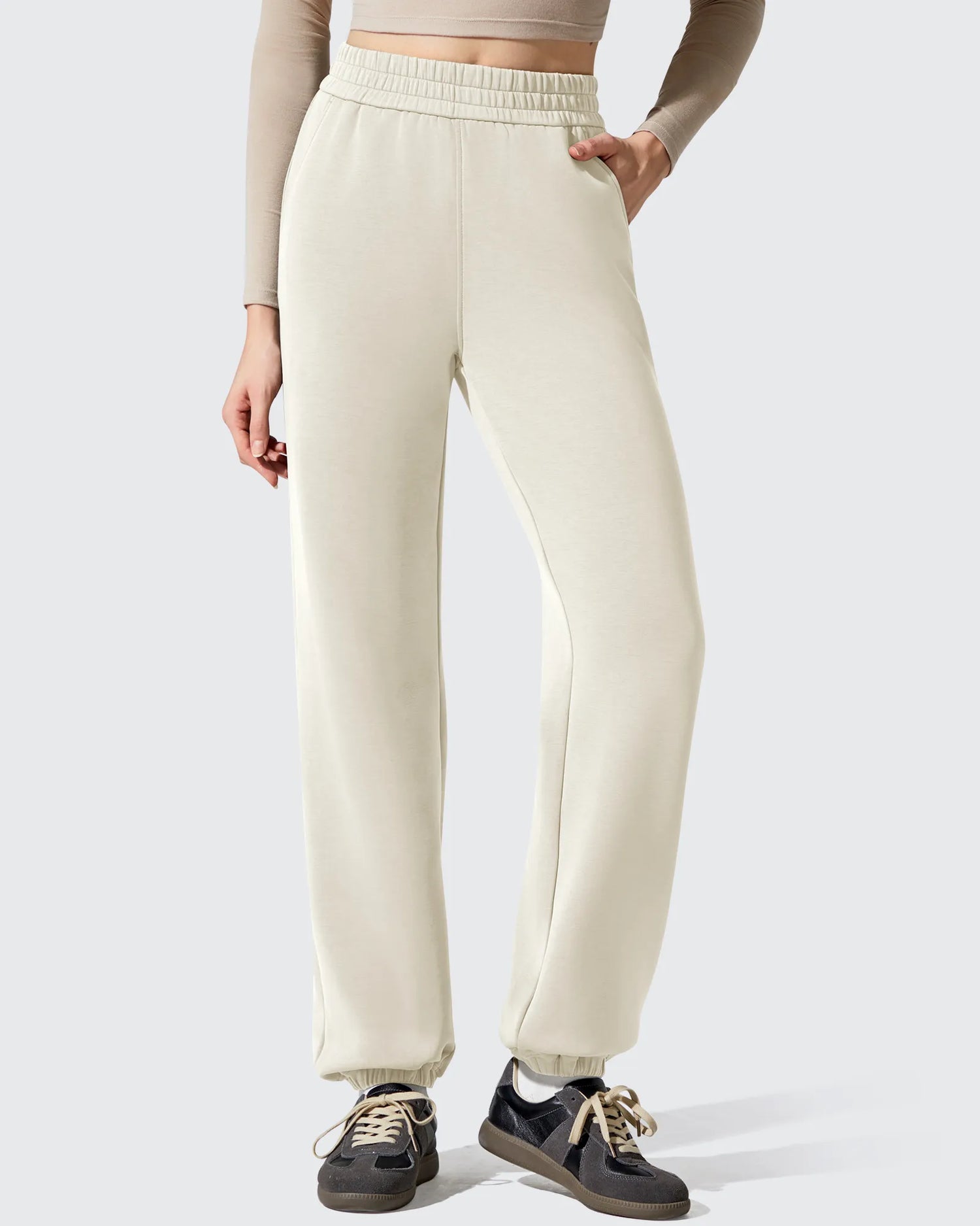 Smoofit Fleece Lined High Waist Joggers Sweatpants