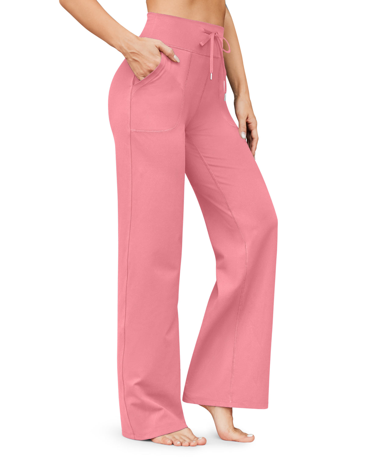 G4Free Activewear Business Casual High-Waist Wide Leg Pants 33 