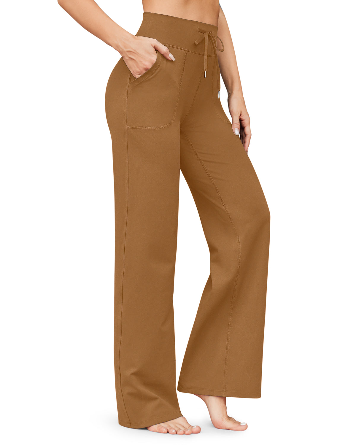 G4Free Activewear Business Casual High-Waist Wide Leg Pants 33 