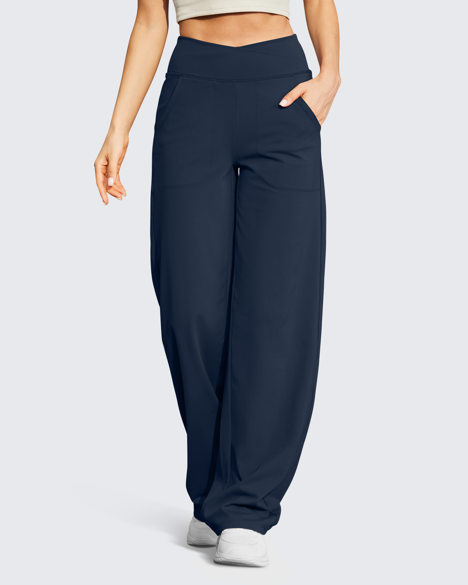 G4Free Activewear Wide Leg High-Waist Casual Pants 