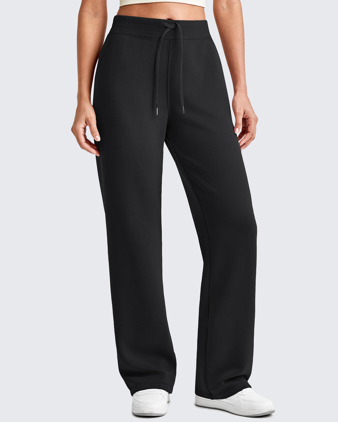 Smoofit Wide Leg Elastic Drawstring Sweatpants