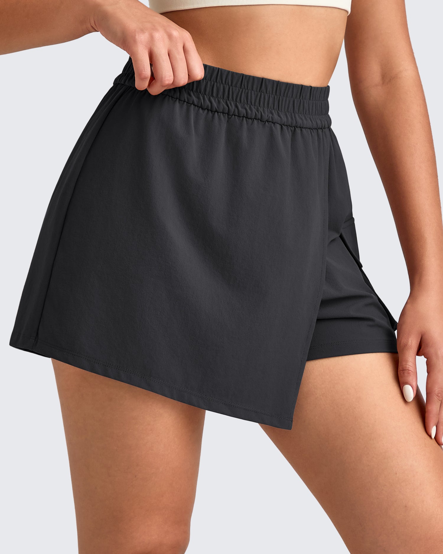2 in 1 Elastic Waist Tennis Skorts