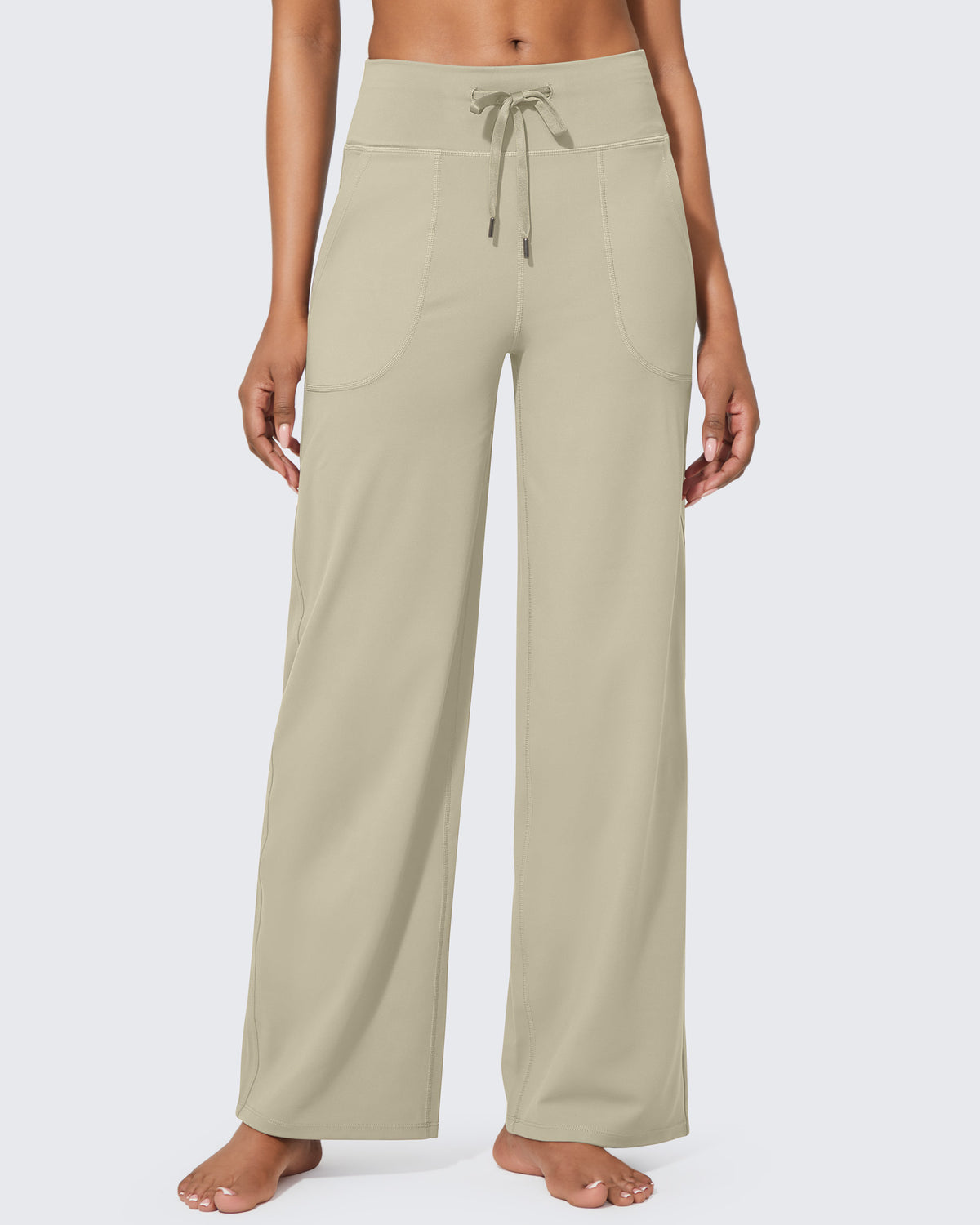G4Free Activewear Business Casual High-Waist Wide Leg Pants 29 
