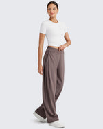 G4Free Activewear ShiftReady High Waisted Wide Leg Dress Trousers 