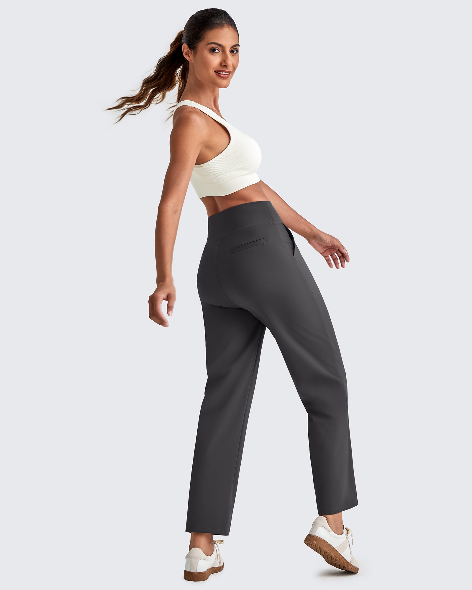 Crop Work Pants – G4Free High-Waist Business Casual Trousers