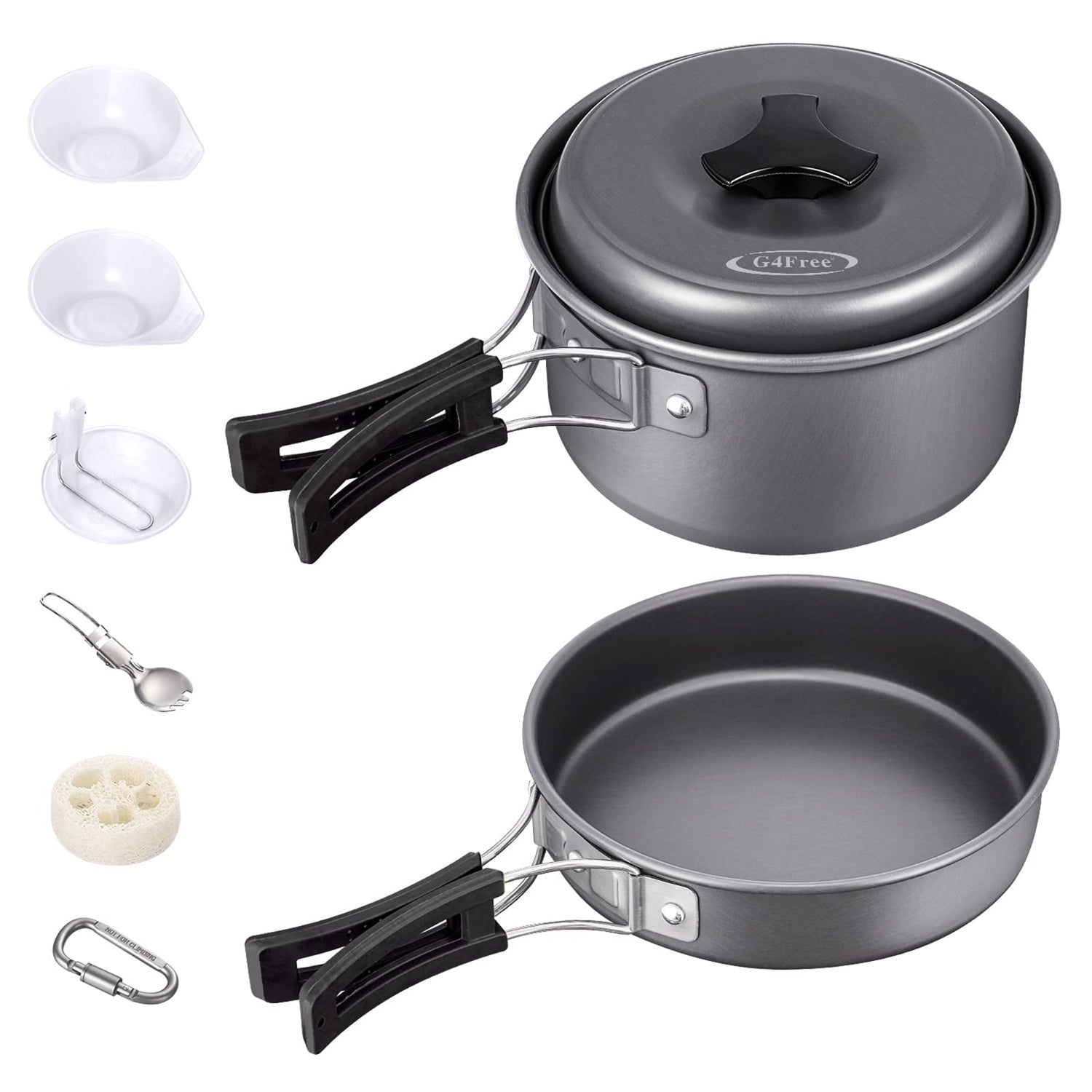 G4Free 11PCS Camping Cookware Mess Kit