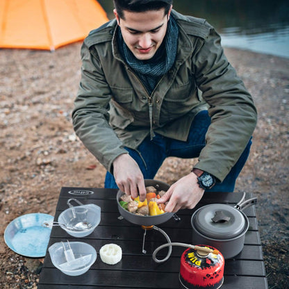 G4Free 11PCS Camping Cookware Mess Kit