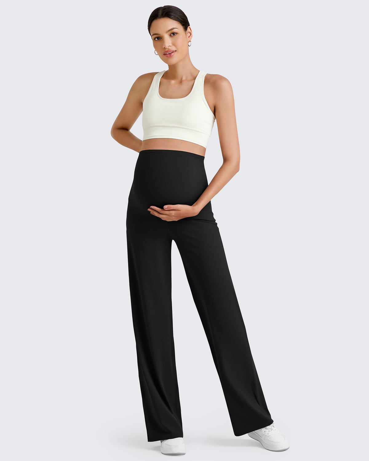 G4Free Activewear BareFeel Maternity Wide Leg Dress Pants 