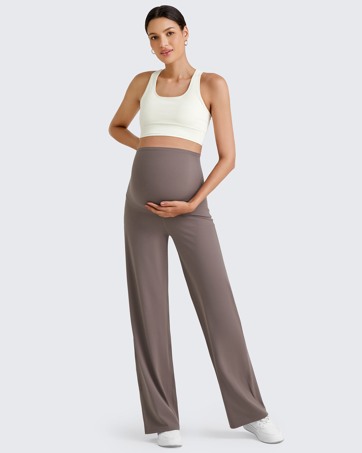 G4Free Activewear BareFeel Maternity Wide Leg Dress Pants 