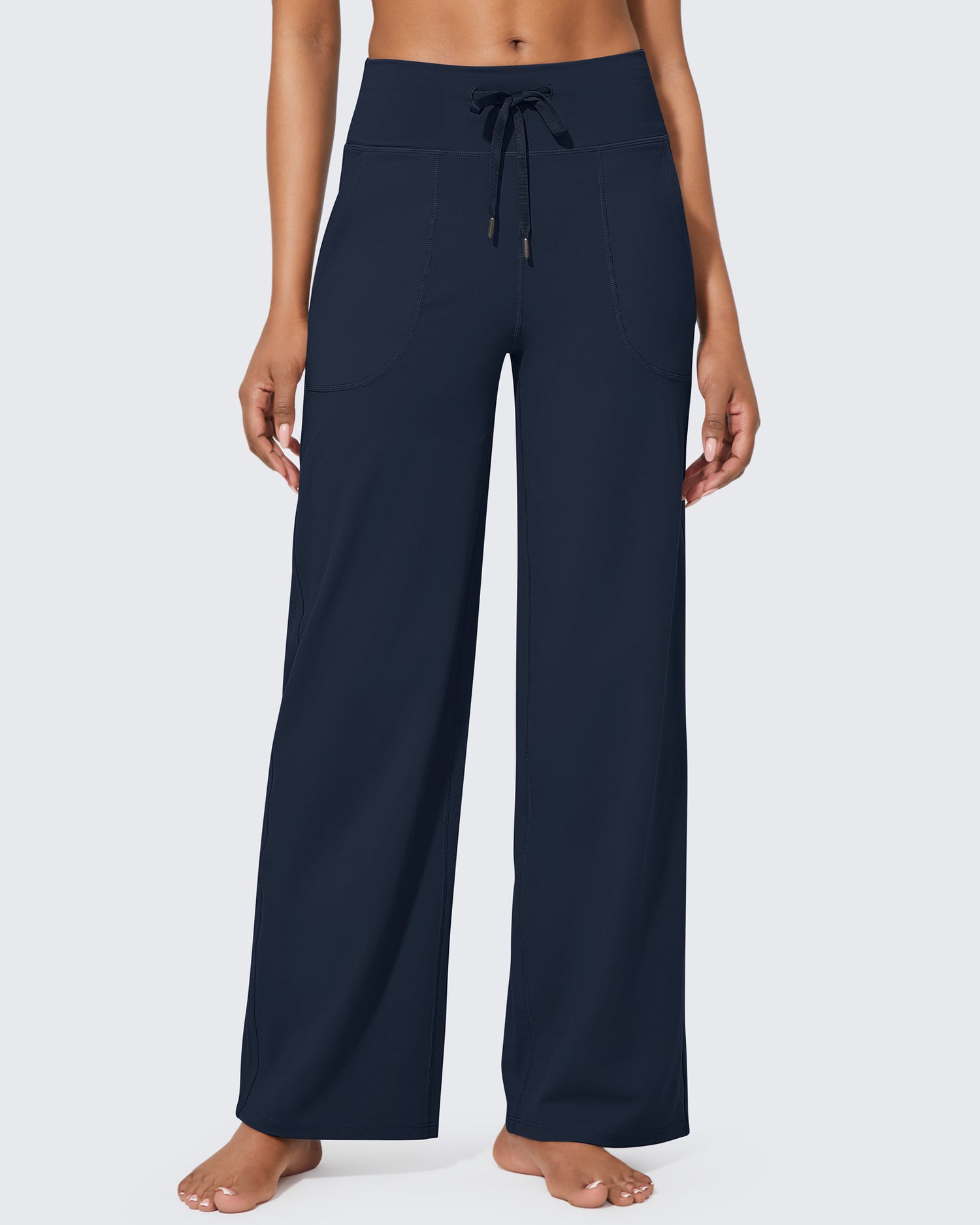 G4Free Activewear Business Casual High-Waist Wide Leg Pants 31 