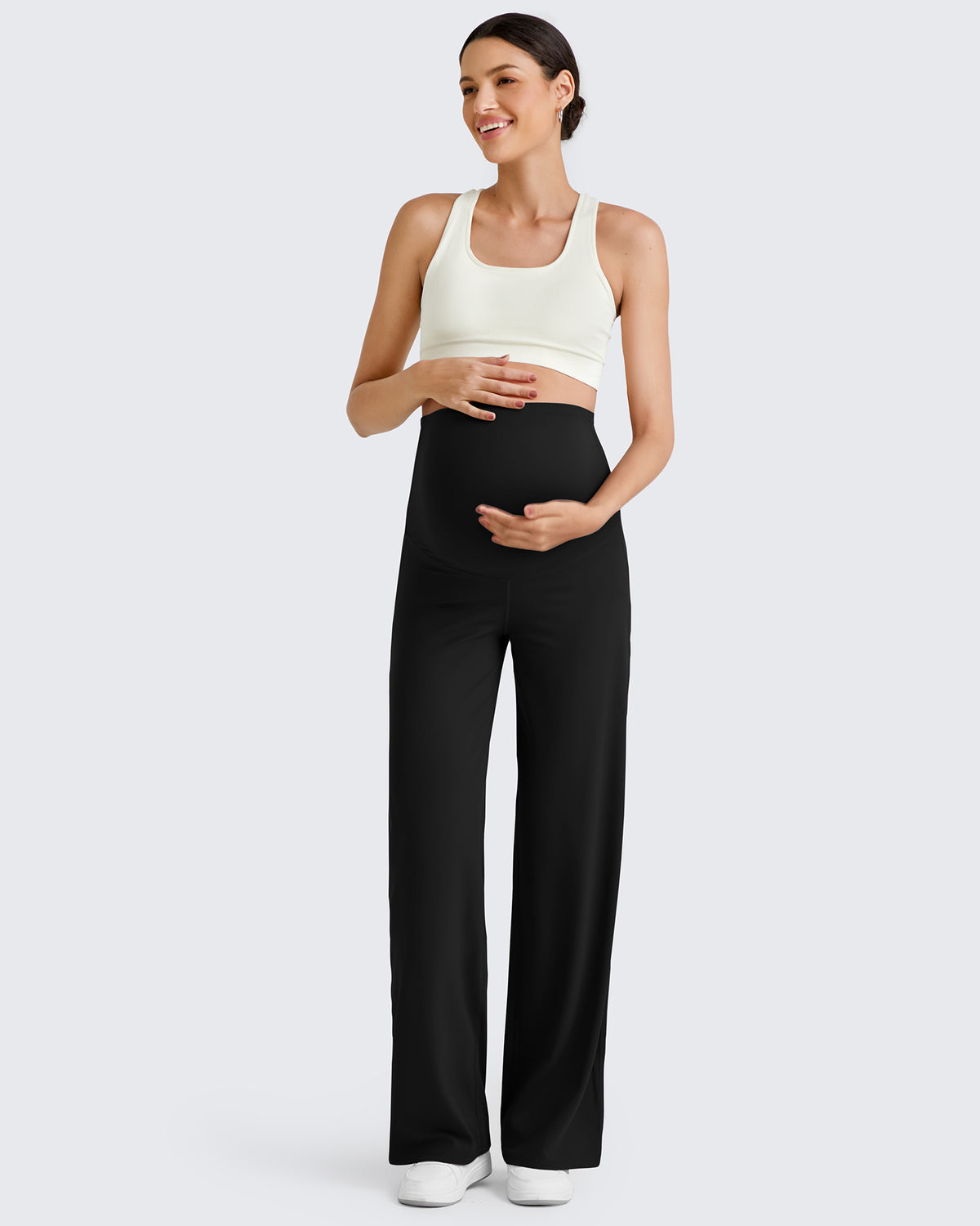 G4Free Activewear BareFeel Maternity Wide Leg Dress Pants 