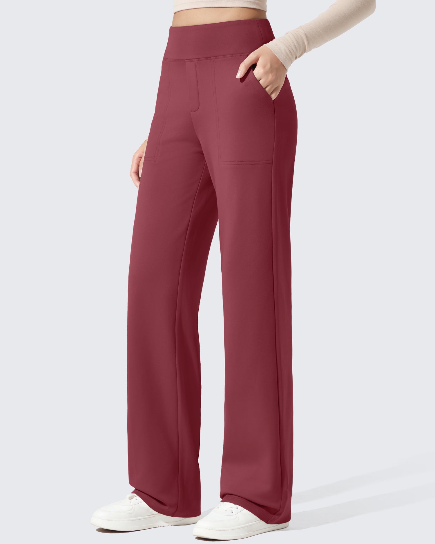 EverGoing Fleece Lined High-Waisted Dressy Pants