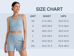 G4Free Activewear Ribbed High-Rise Dressy Casual Shorts 