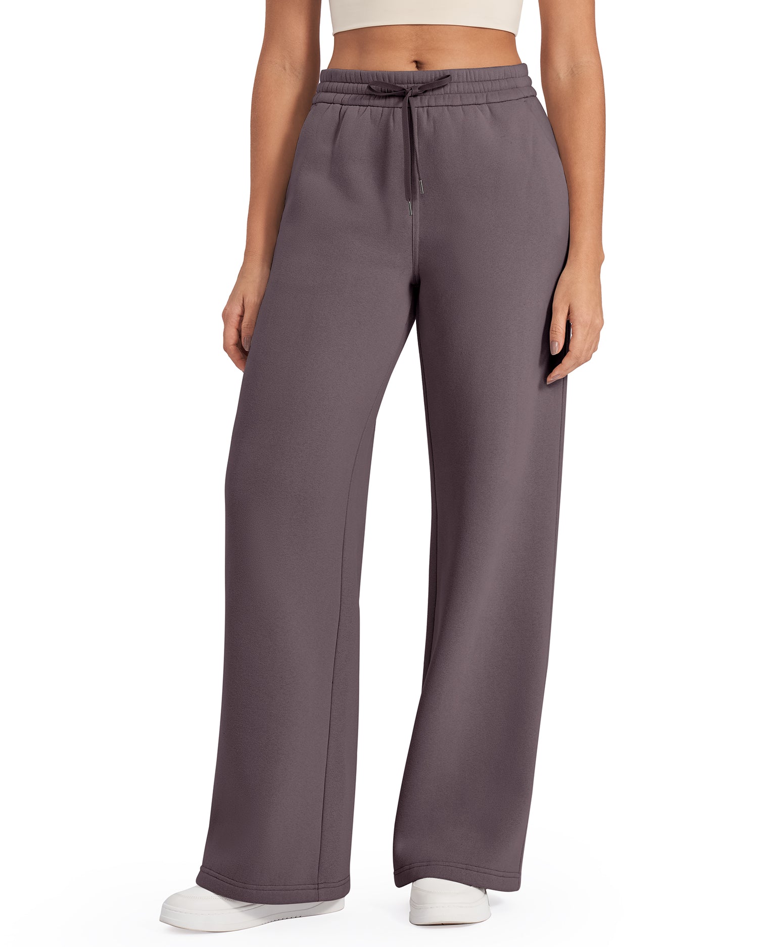 Fleece Lined Drawstring High-Waist Pants 29