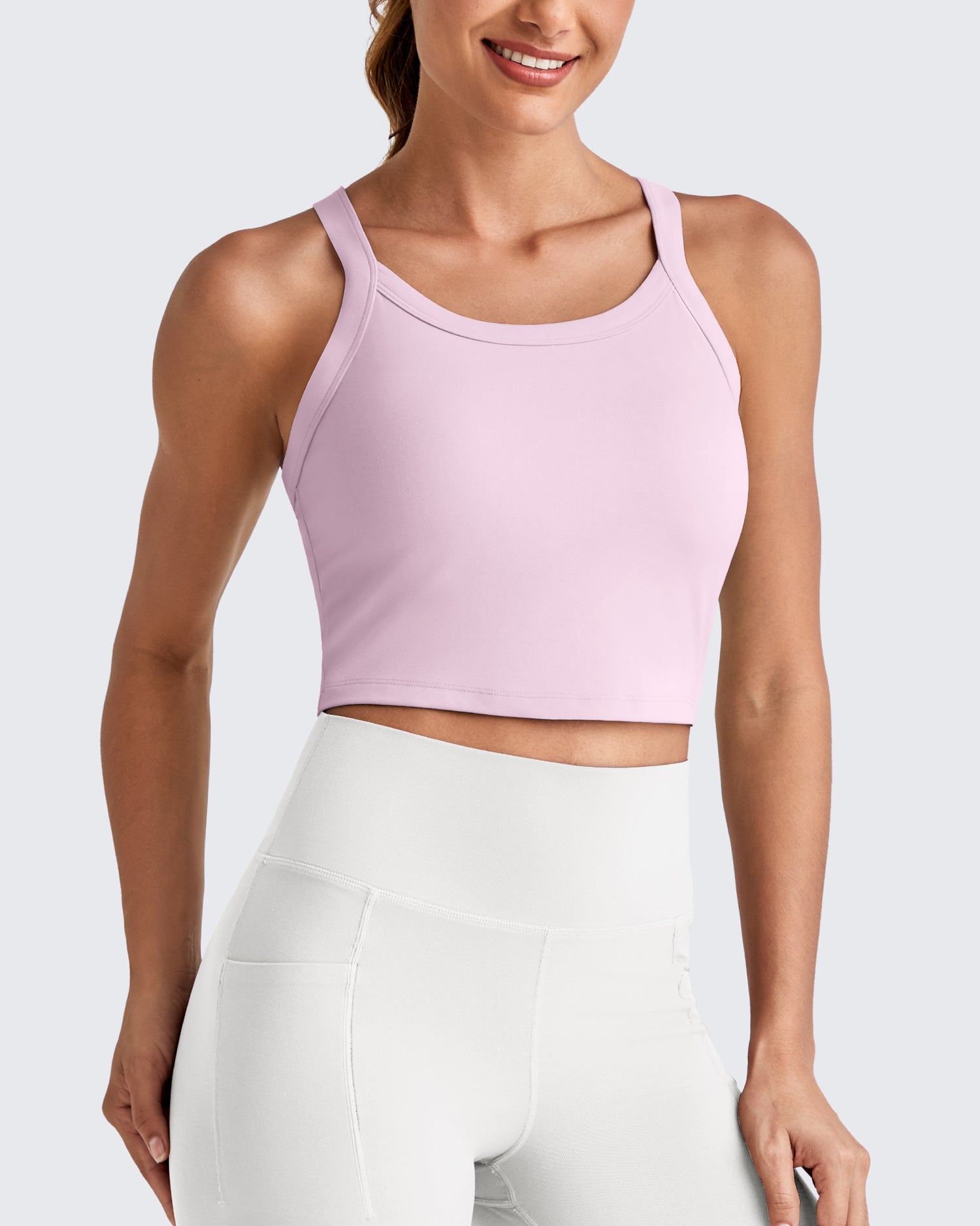 G4Free Activewear Barefeel Racerback Cropped Sports Bra 