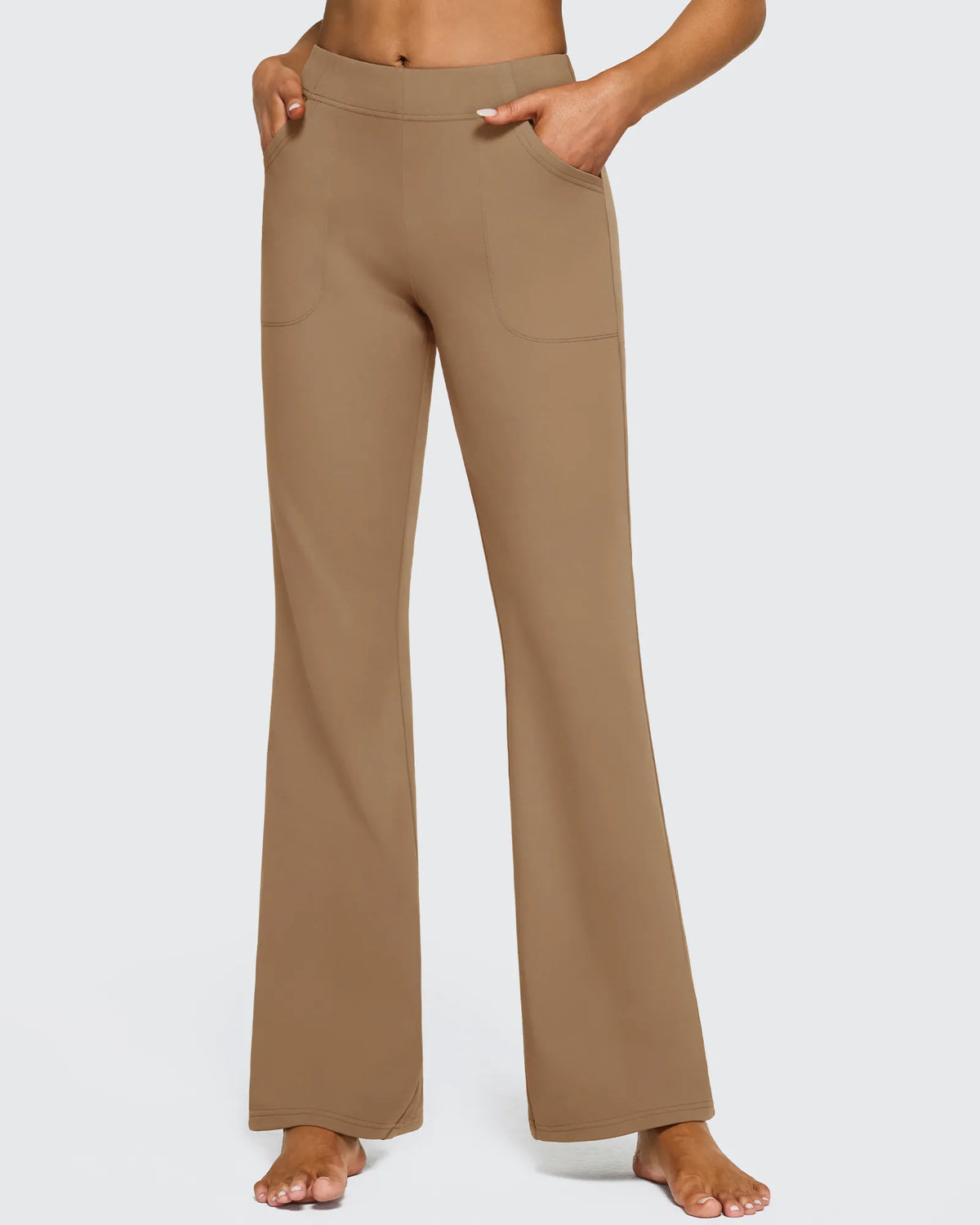 Fleece-Lined Work Flare Yoga Pants – Thermal Pants, Warm Leggings