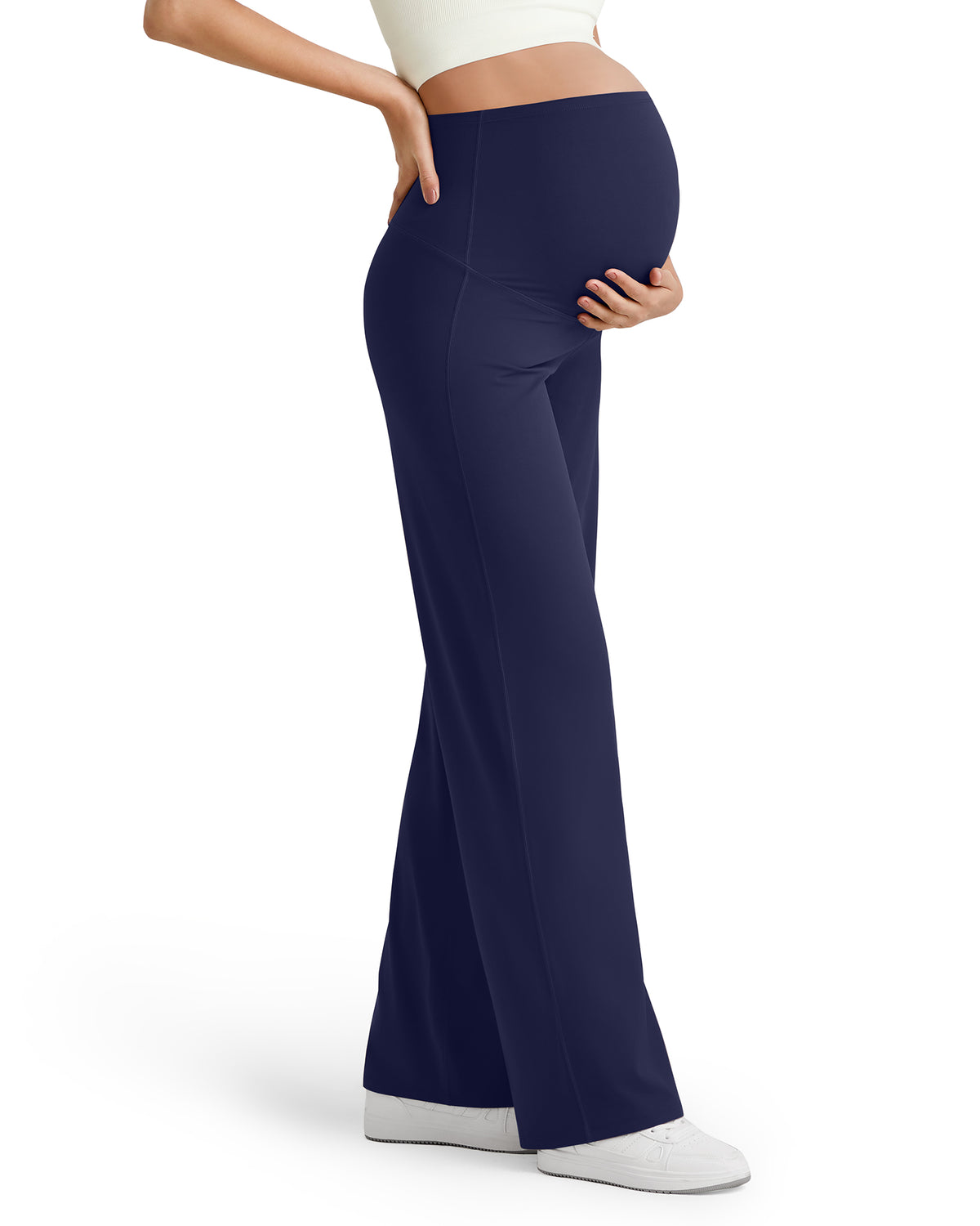 G4Free Activewear BareFeel Maternity Wide Leg Dress Pants 