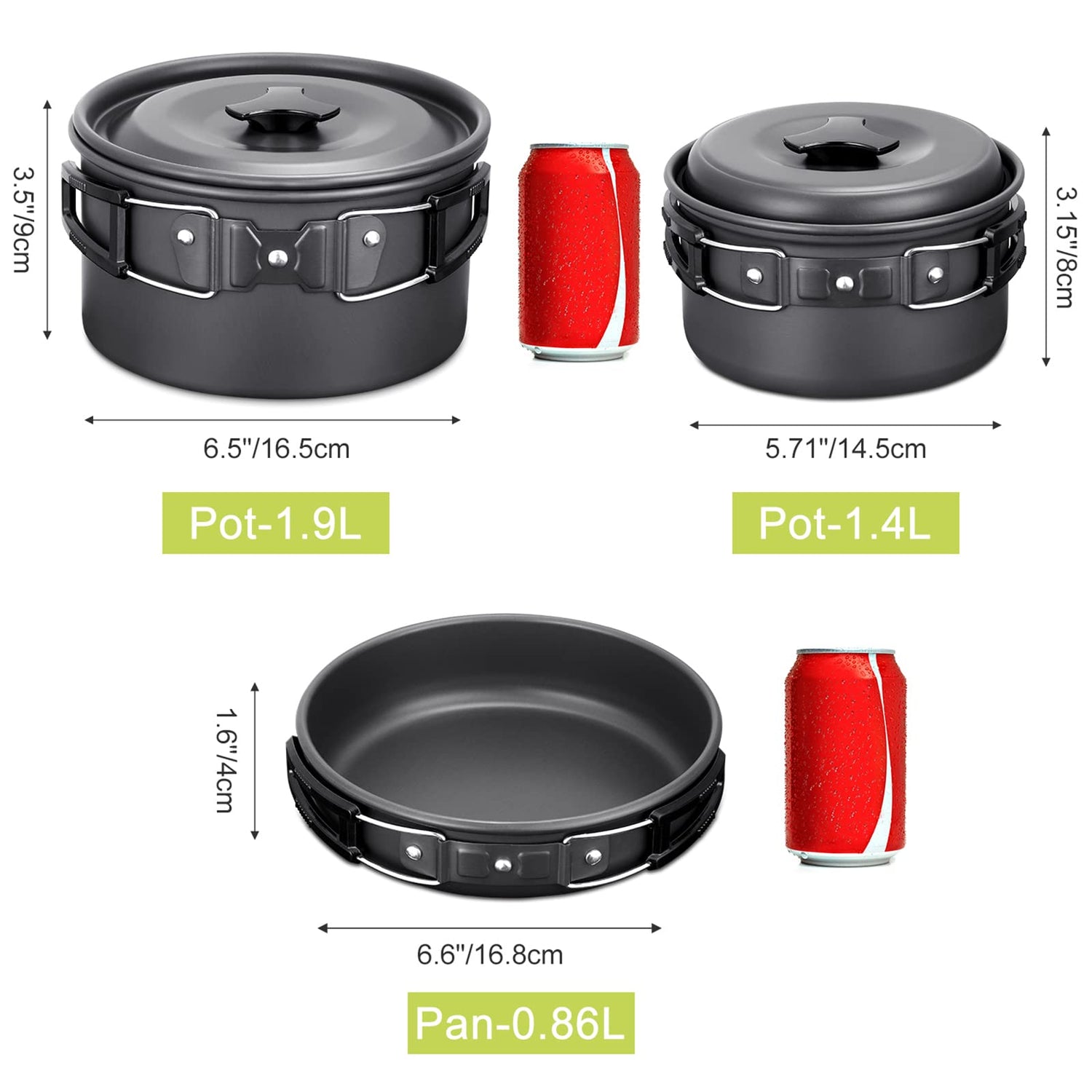 G4Free 21pcs Camping Cookware Mess Kit