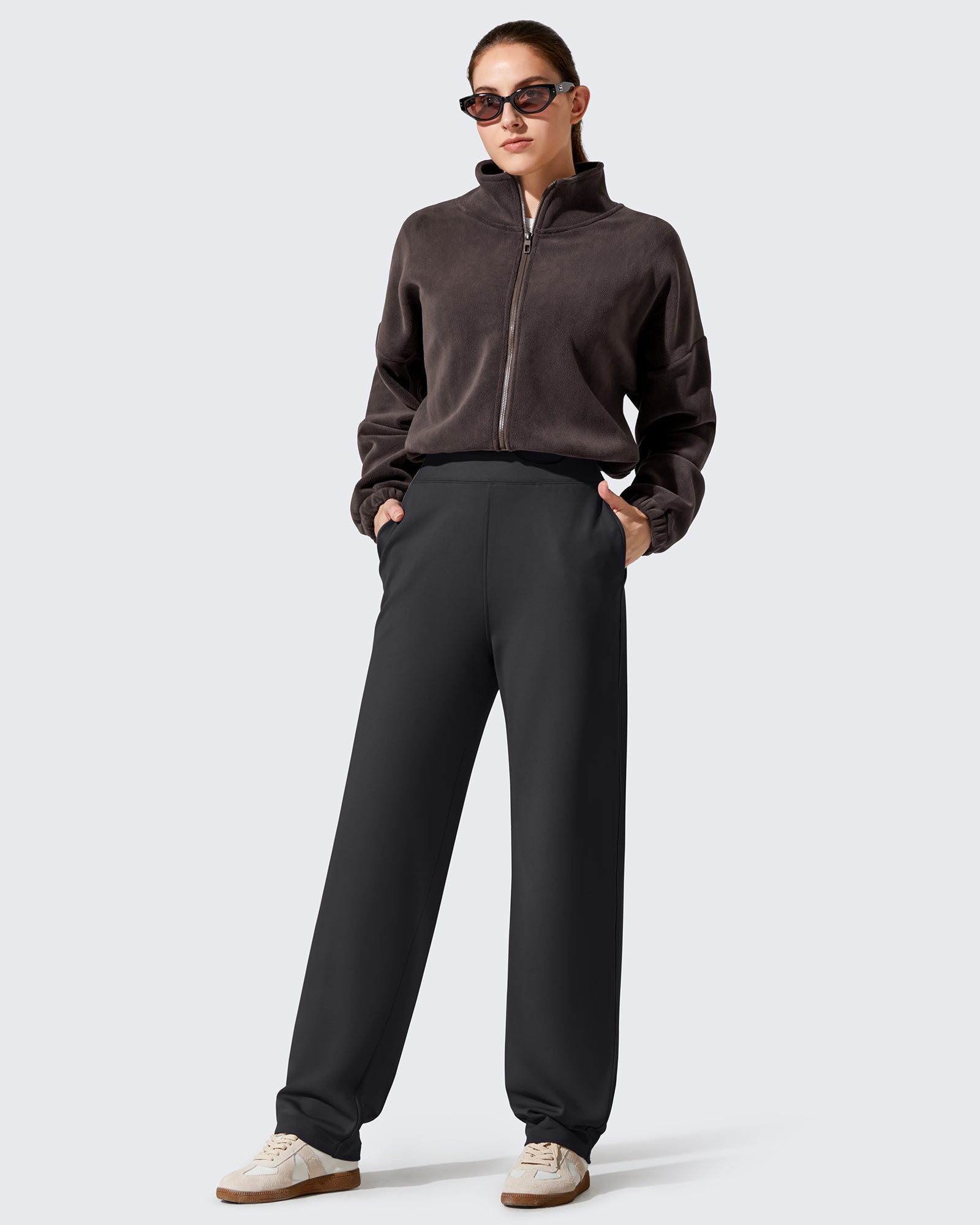 G4Free Activewear - Fleece Lined Loose Warm Narrowed Trouser Legs Pants -GF25J684AF-XS-GF25J685AF-XS-GF25J686AF-XS-GF25J684AA-S-GF25J685AA-S