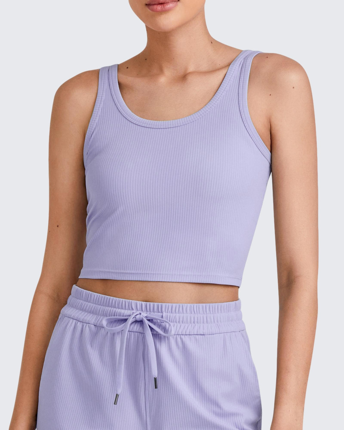G4Free Activewear Ribbed Slim Workout Tank Crop Tops 