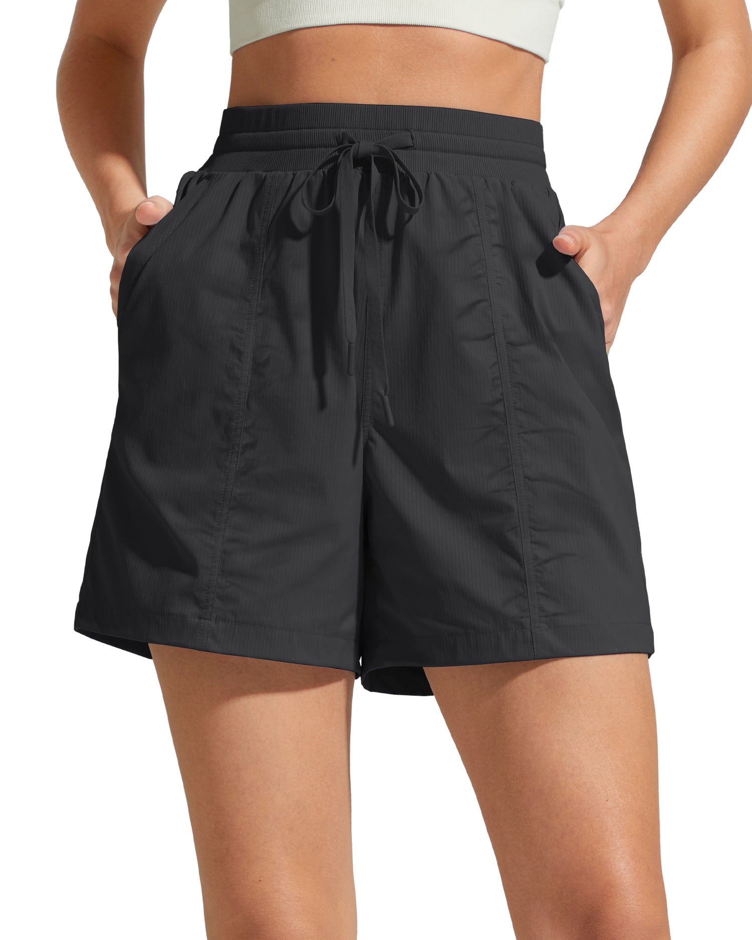 G4Free 4" High Waisted Workout Shorts with Pockets