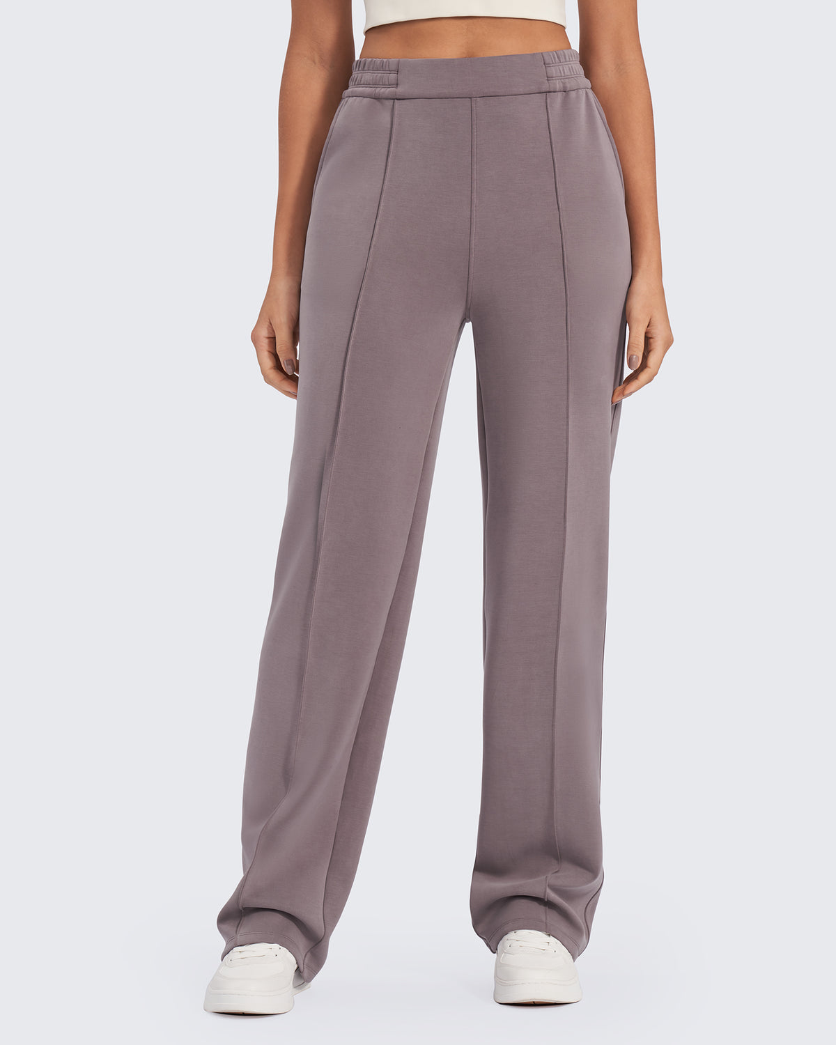 G4Free Activewear Smoofit Loose High-Rise Elastic Dressy Pants 