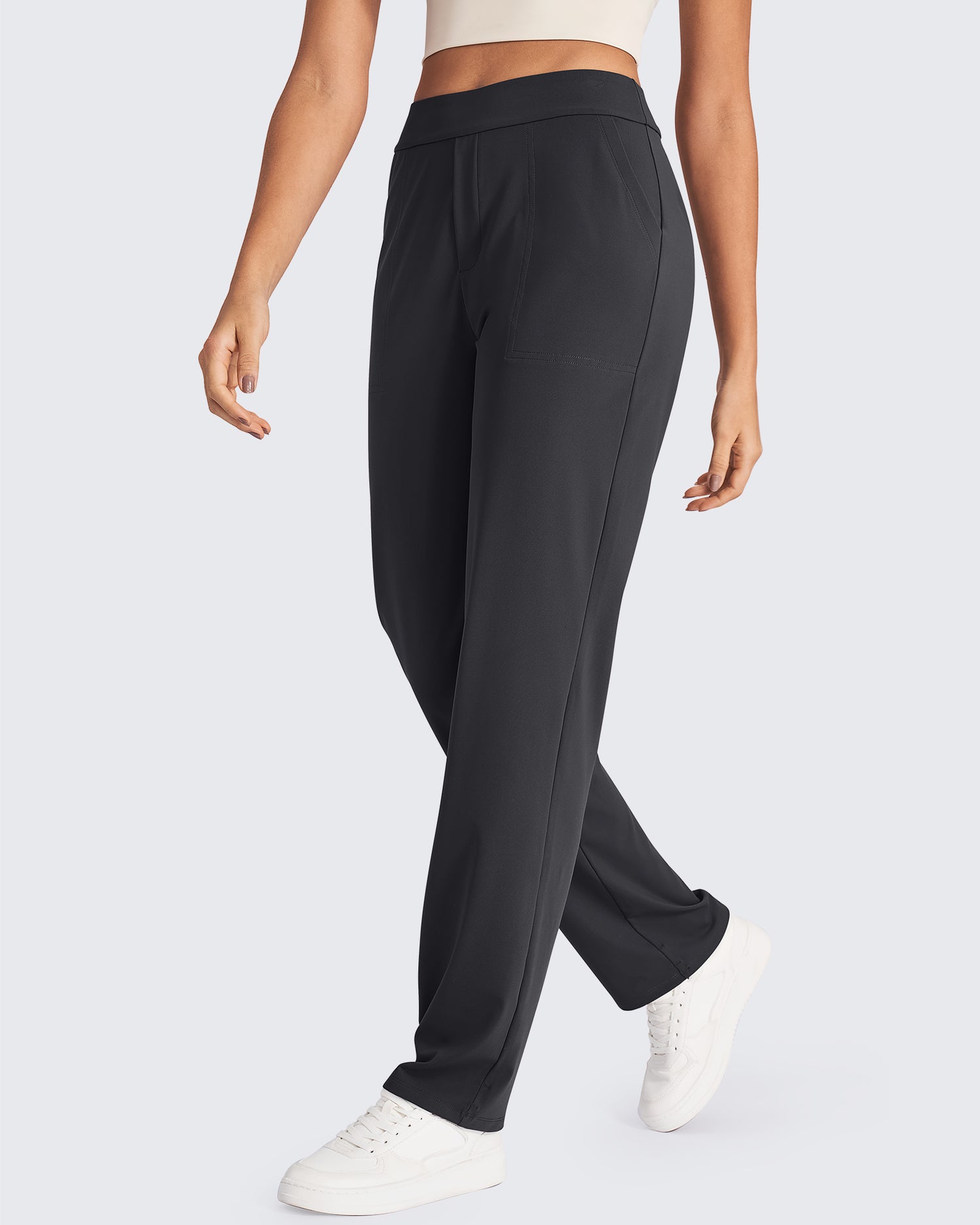 Bizcasual High-Waist Straight Dress Pants