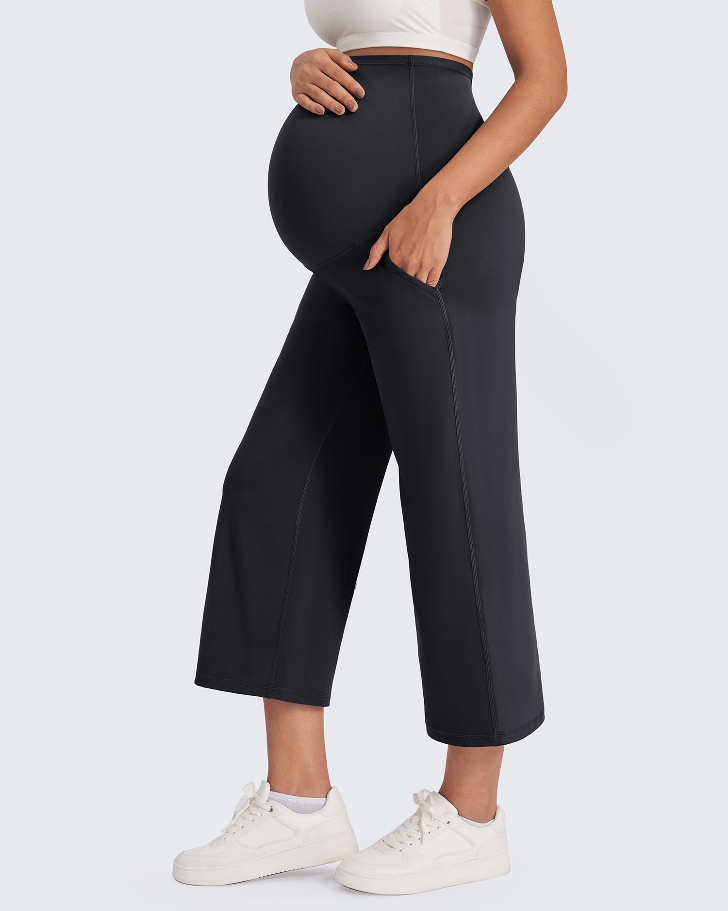 Maternity Capris Cropped Yoga Pants