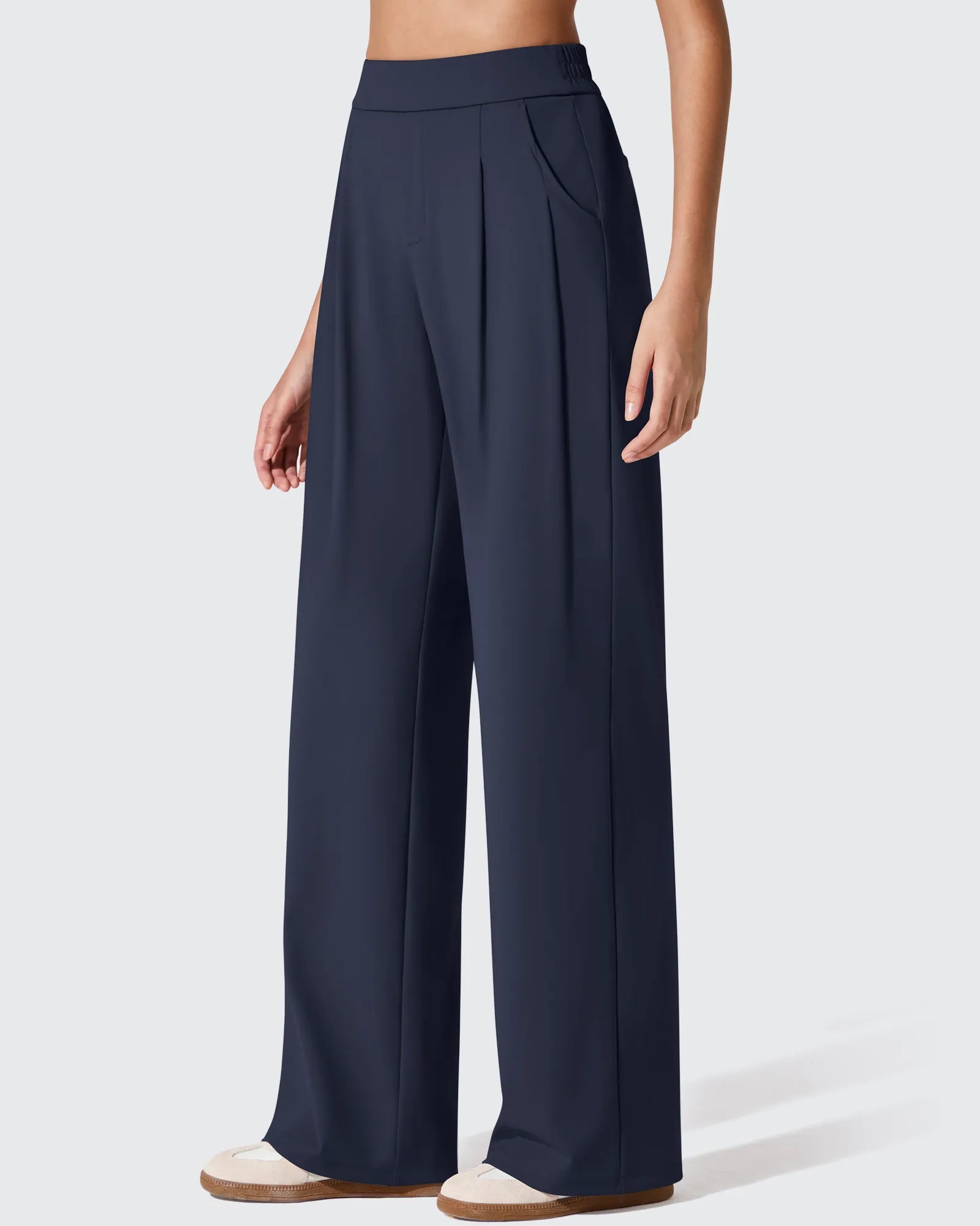 wide leg pleated dress pants Daniel Ellissa Men's Outlet Wide Leg Pants - Double Pleated - Black - 30x30