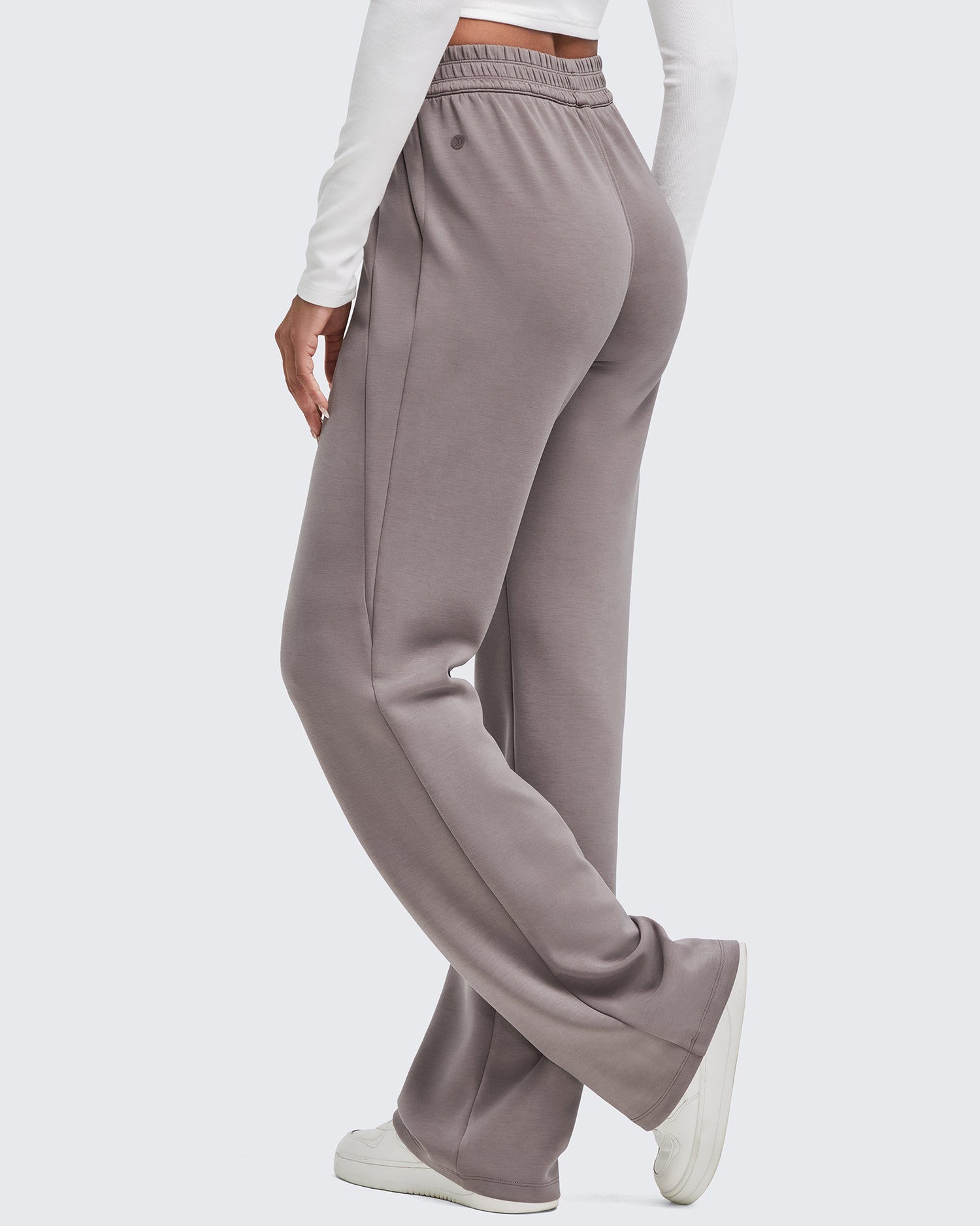 Smoofit Elastic-Waist Wide Leg Sweatpants 31''