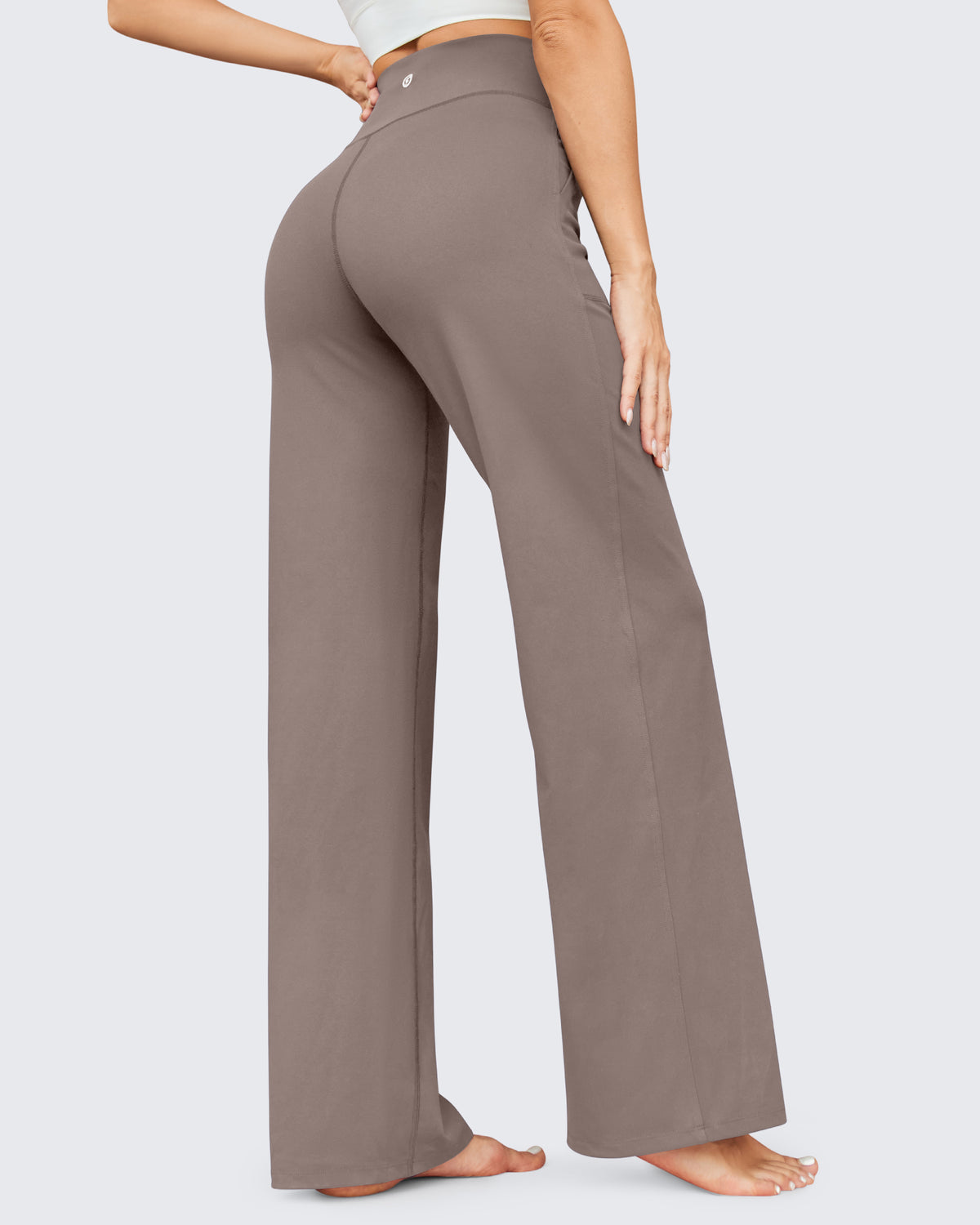 G4Free Activewear Business Casual High-Waist Wide Leg Pants 29 