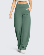 Wide Leg High-Waist Casual Pants 29''