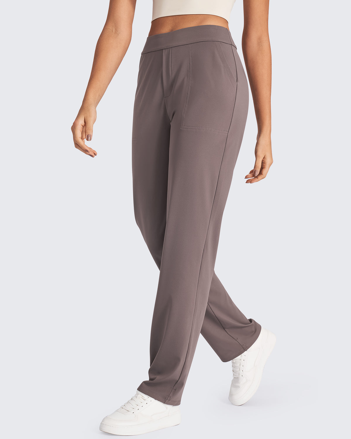 G4Free Activewear Bizcasual High-Waist Straight Dress Pants 