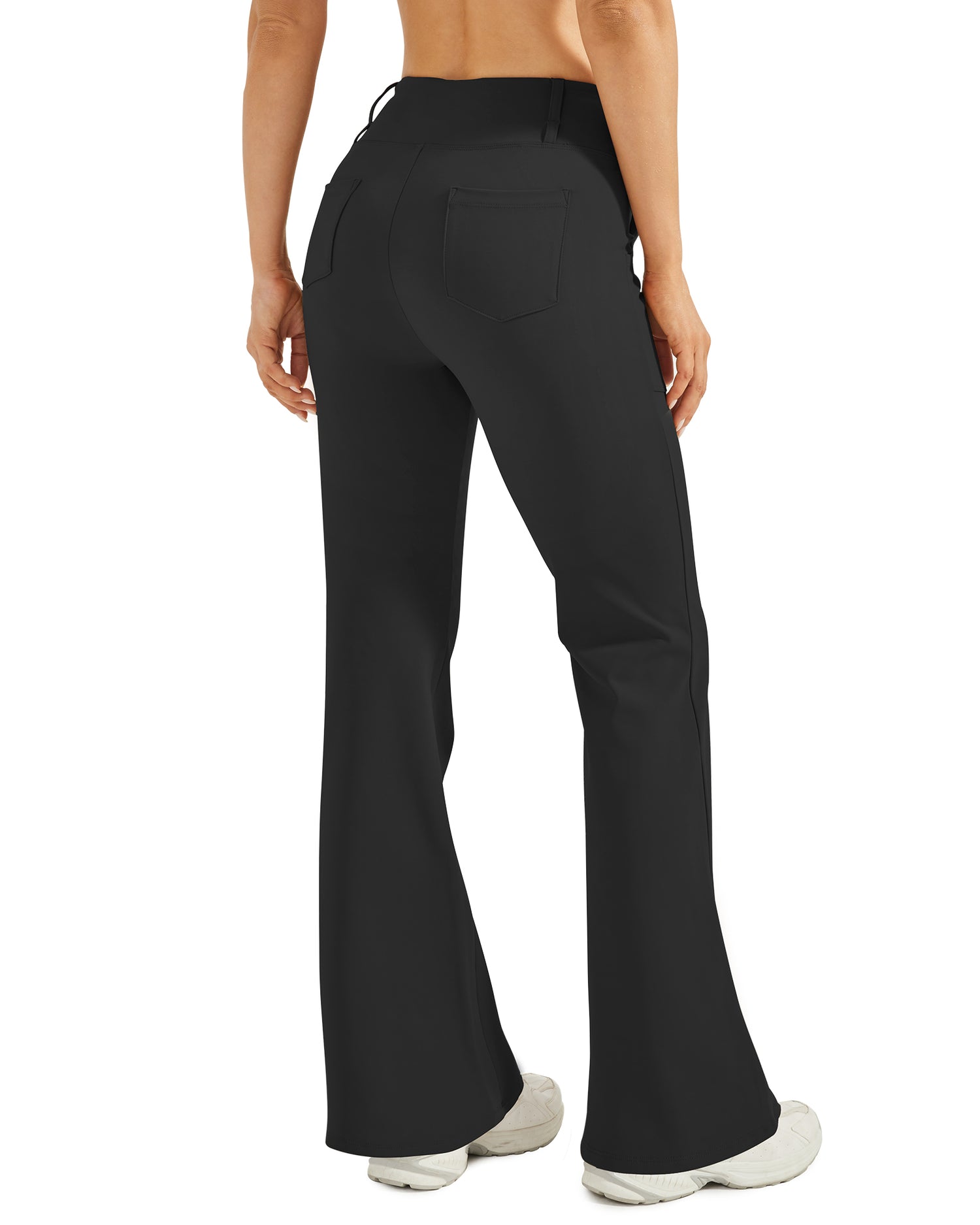 Fleece Lined High-Waist Work Flare Pants