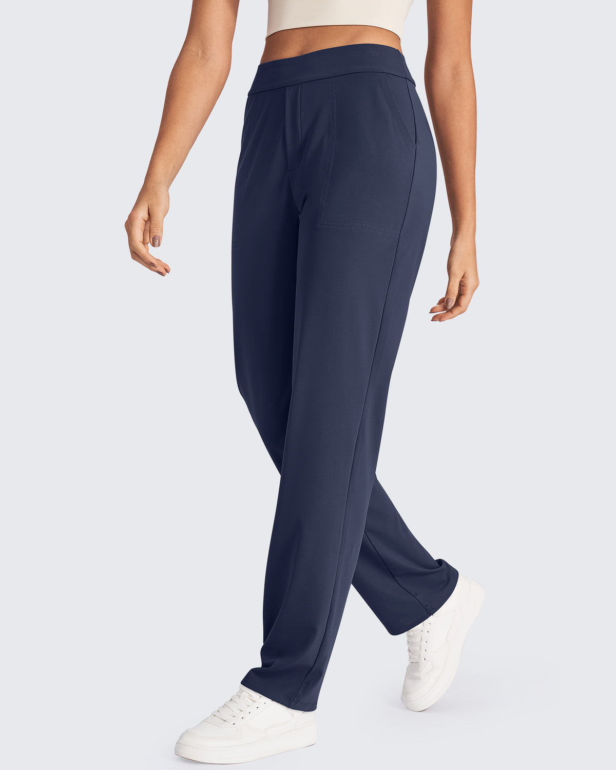 G4Free Activewear Bizcasual High-Waist Straight Dress Pants 