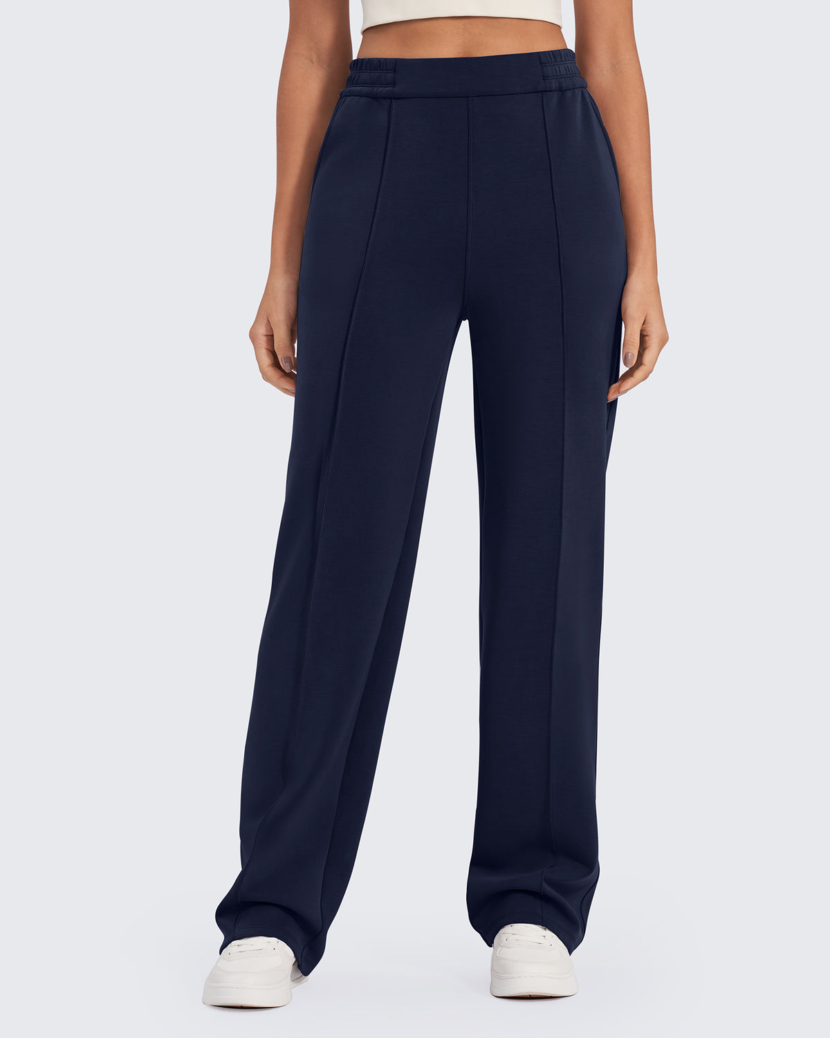 G4Free Activewear Smoofit Loose High-Rise Elastic Dressy Pants 