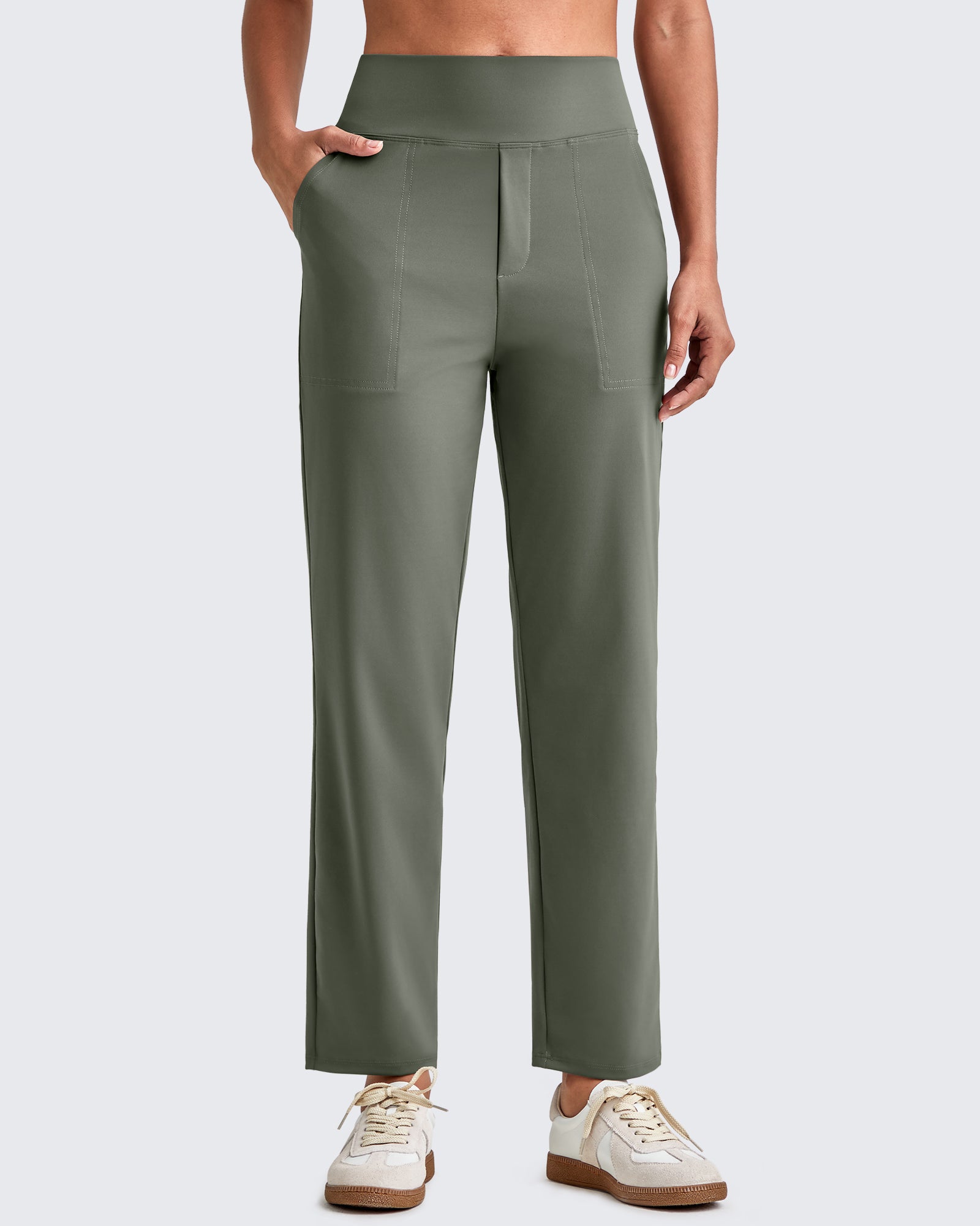 Crop Work Pants – G4Free High-Waist Business Casual Trousers