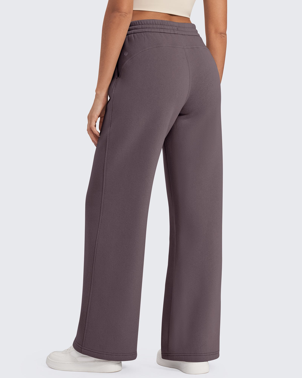 G4Free Activewear Fleece Lined Drawstring High-Waist Pants 