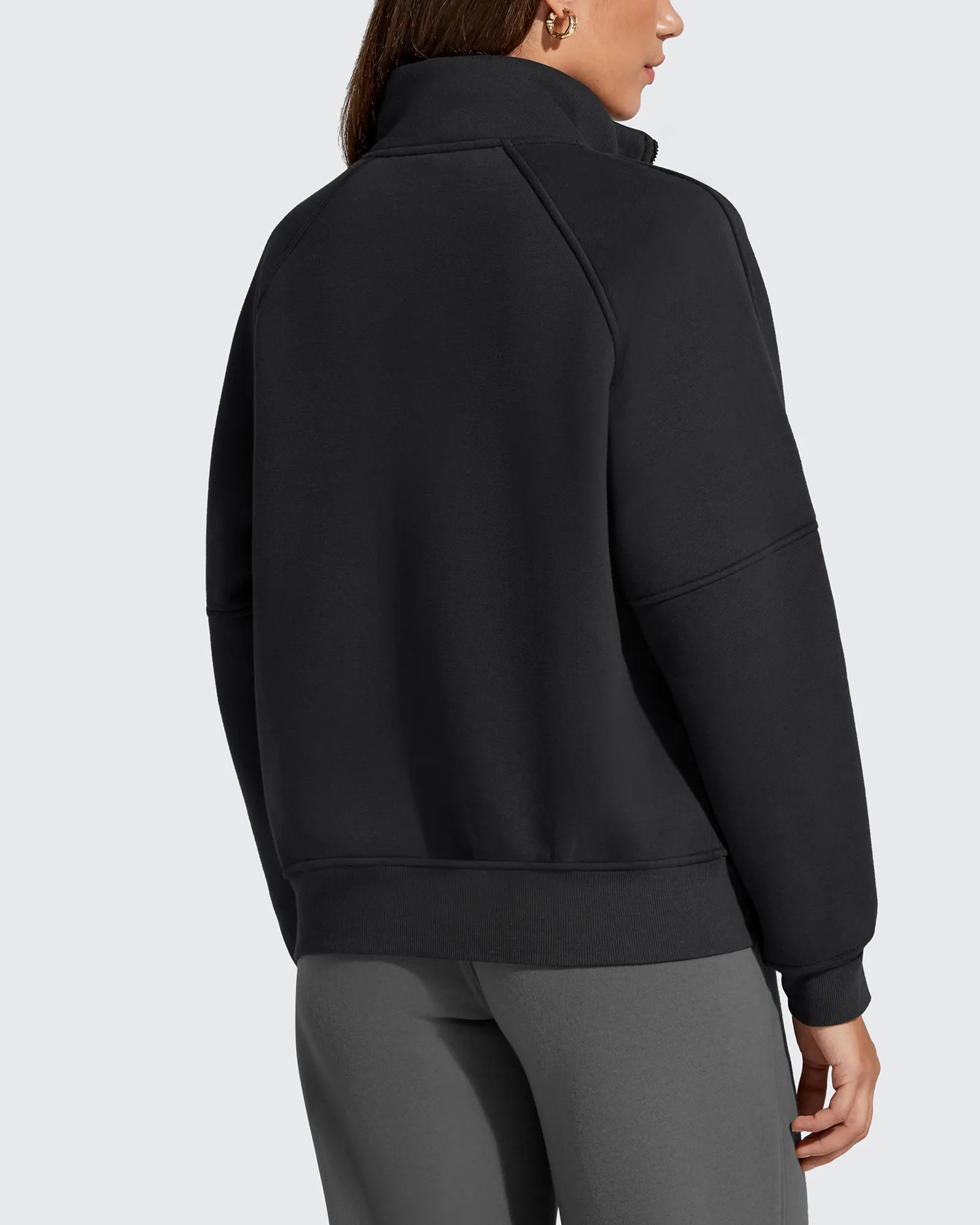 Flurrylux Half Zip Mock Neck Cotton Fleece Pullover