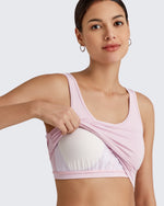 G4Free Activewear BareFeel Built in Bra Workout Tank Tops 
