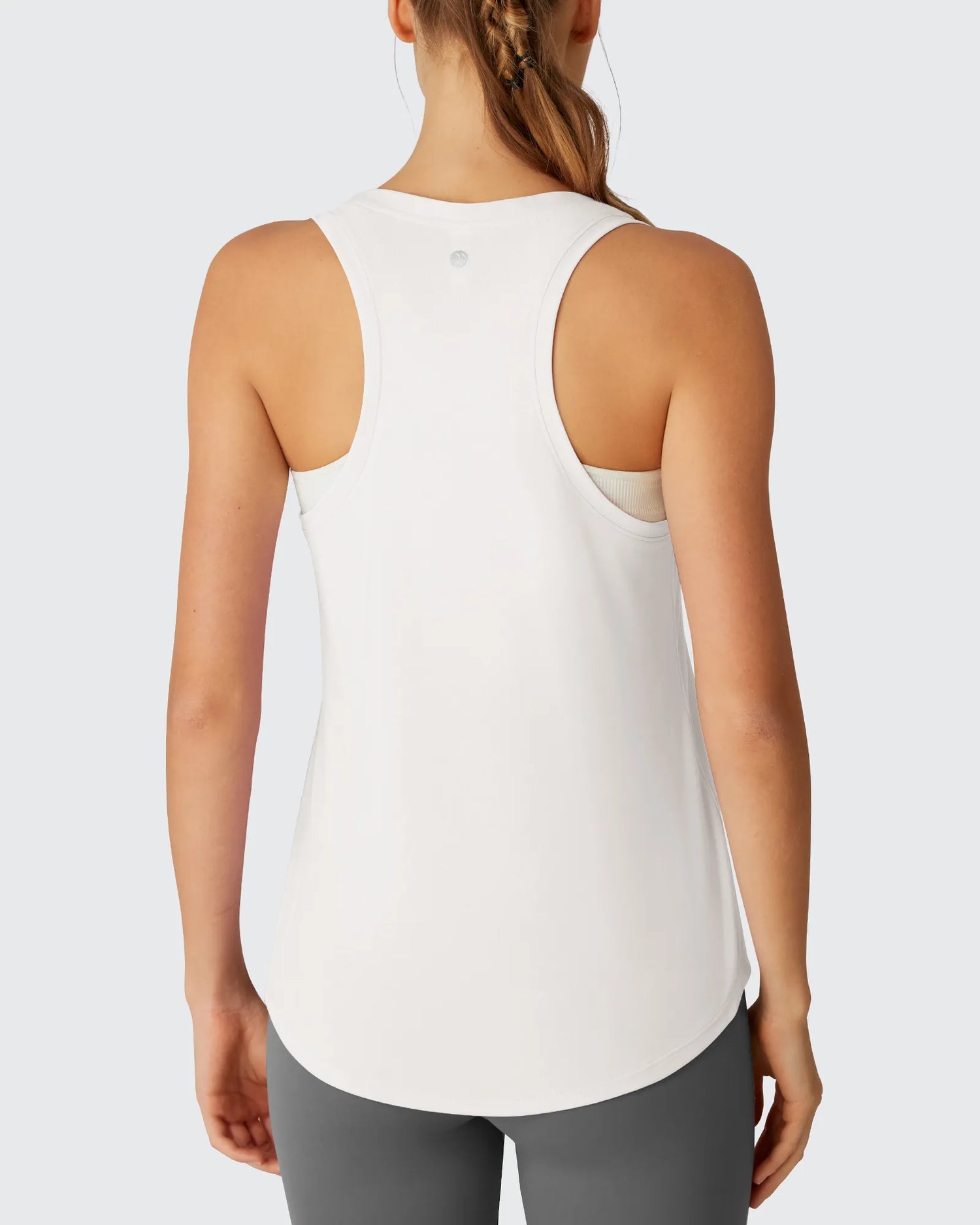 Racerback Hip Length Scoop Neck Muscle Tank Tops