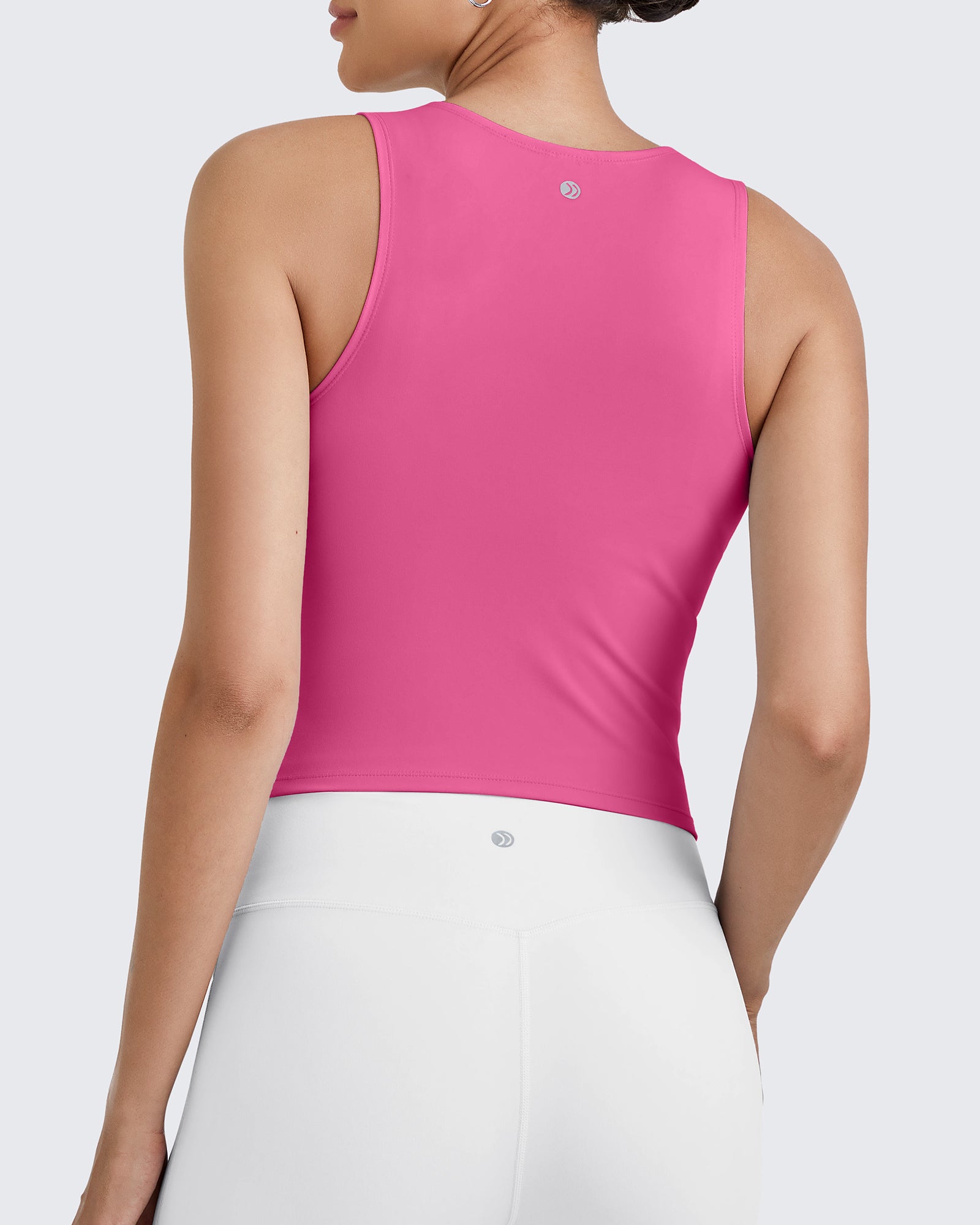 G4Free Activewear BareFeel Half Zip Cropped Workout Tank Tops 