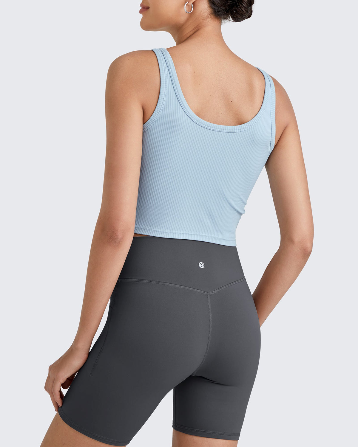 G4Free Activewear Ribbed Slim Workout Tank Crop Tops 