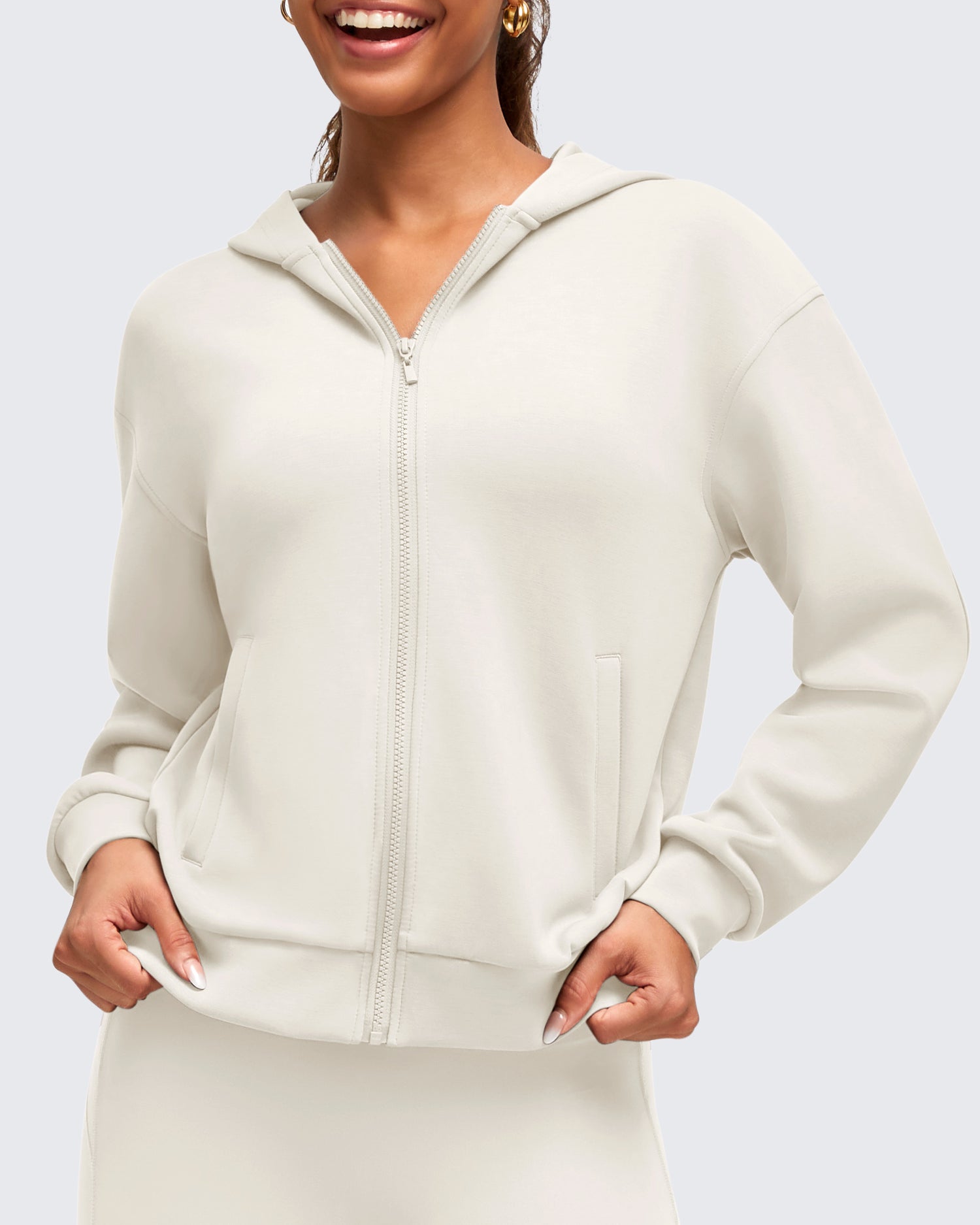 G4Free Activewear - Smoofit Modal Soft Full Zip Hoodies Jackets -GF25M527AA-S-GF25M527AB-M-GF25M527AC-L-GF25M527AD-XL-GF25M527AE-XXL